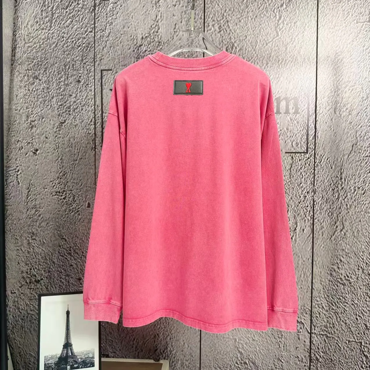 "𝙉𝙚𝙬⚜️Amy" 2026* Autumn and Winter New Arrival Long Sleeve Men and Women Same Style Old Fried Snowflakes 32 Count 275g Full Double Yarn Cotton Suede Hot Diamond Three-dimensional Print Size: S M L XL XXL Color: Black Apricot Watermelon Red Gray